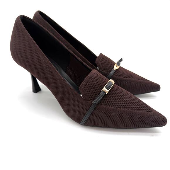 Cosy Island EliteLoaf Pointed Toe Pumps Arch Support Comfort Coffee Brown 10 - Picture 2 of 5